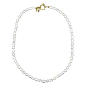 gold plated ketting met parels Boris