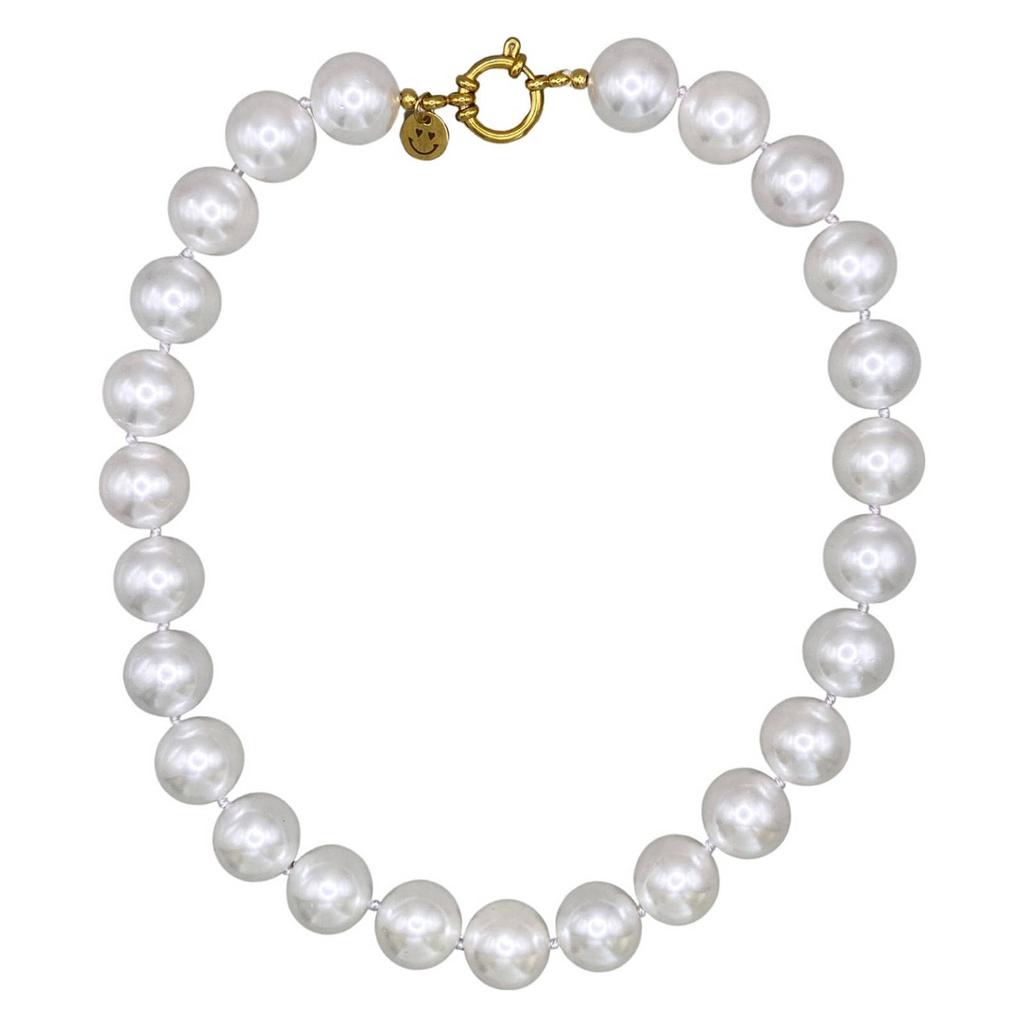 Bonnie Studios gold plated ketting met parels Fred