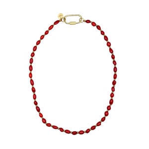 gold plated ketting Tommy Wild rood