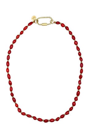 gold plated ketting Tommy Wild rood