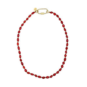 gold plated ketting Tommy Wild rood