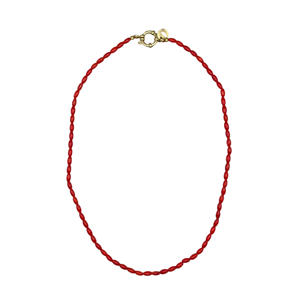 gold plated ketting Tommy Coral rood