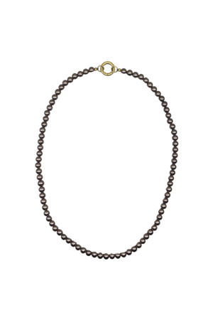 gold plated ketting Brown Pearl