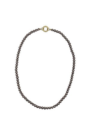 gold plated ketting Brown Pearl