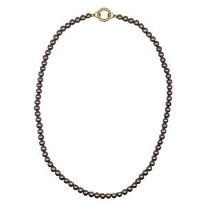 gold plated ketting Brown Pearl