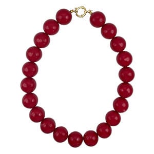 gold plated ketting Wilma bordeauxrood