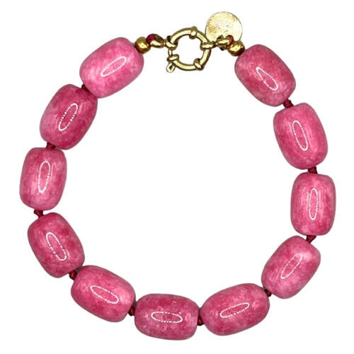 Bonnie Studios gold plated armband William roze afbeelding