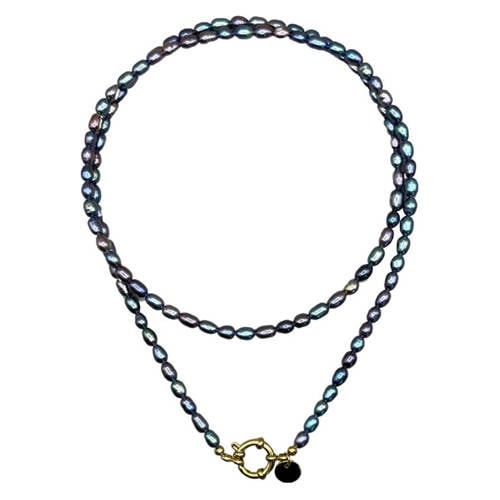 Bonnie Studios gold plated ketting Mermaid blauw afbeelding