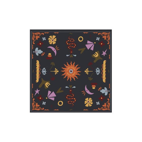 Bonnie Studios bandana met all-over print donkerblauw afbeelding