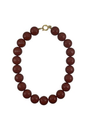 gold plated ketting Wilma donkerbruin