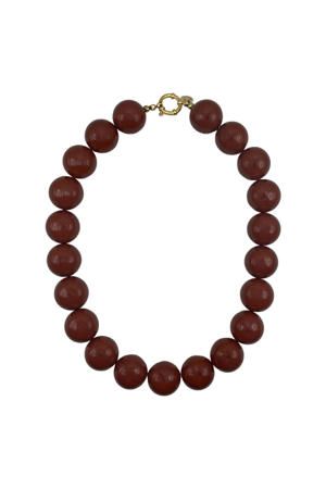 gold plated ketting Wilma donkerbruin