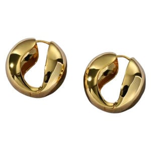 gold plated oorbellen Bold Hoops goudkleurig