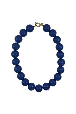 gold plated ketting Wilma donkerblauw