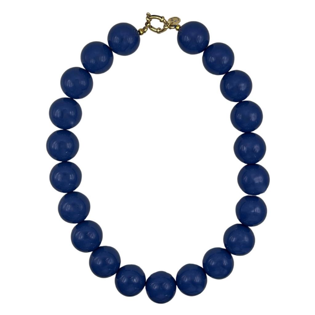 Bonnie Studios gold plated ketting Wilma donkerblauw