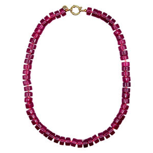 gold plated ketting Phil bordeauxrood