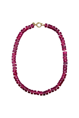 gold plated ketting Phil bordeauxrood
