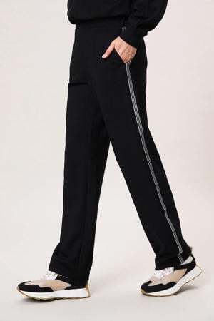 straight high waist broek zwart