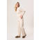 Miss Etam wide leg high waist joggingbroek beige