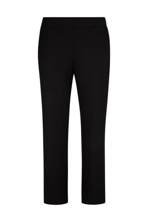straight regular waist pantalon zwart