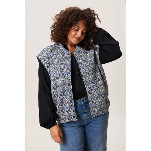 Miss Etam Plus gilet donkerblauw afbeelding