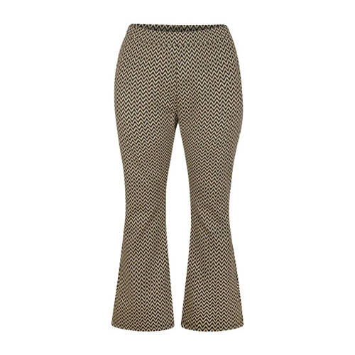 Miss Etam Plus high waist flared broek zwart afbeelding