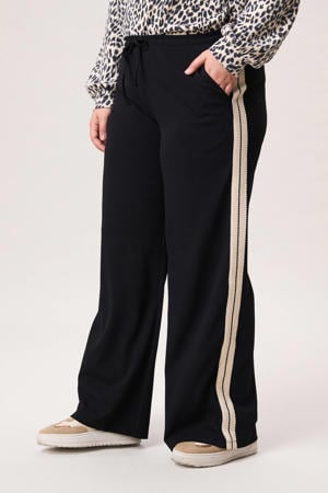 broek zwart met bies