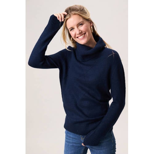 Miss Etam gebreide trui donkerblauw afbeelding