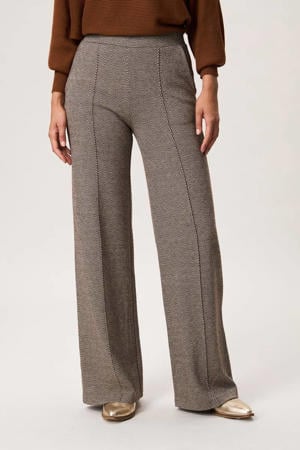 wide leg high waist broek