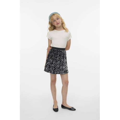 VERO MODA GIRL A-lijn rok met pailletten zwart afbeelding