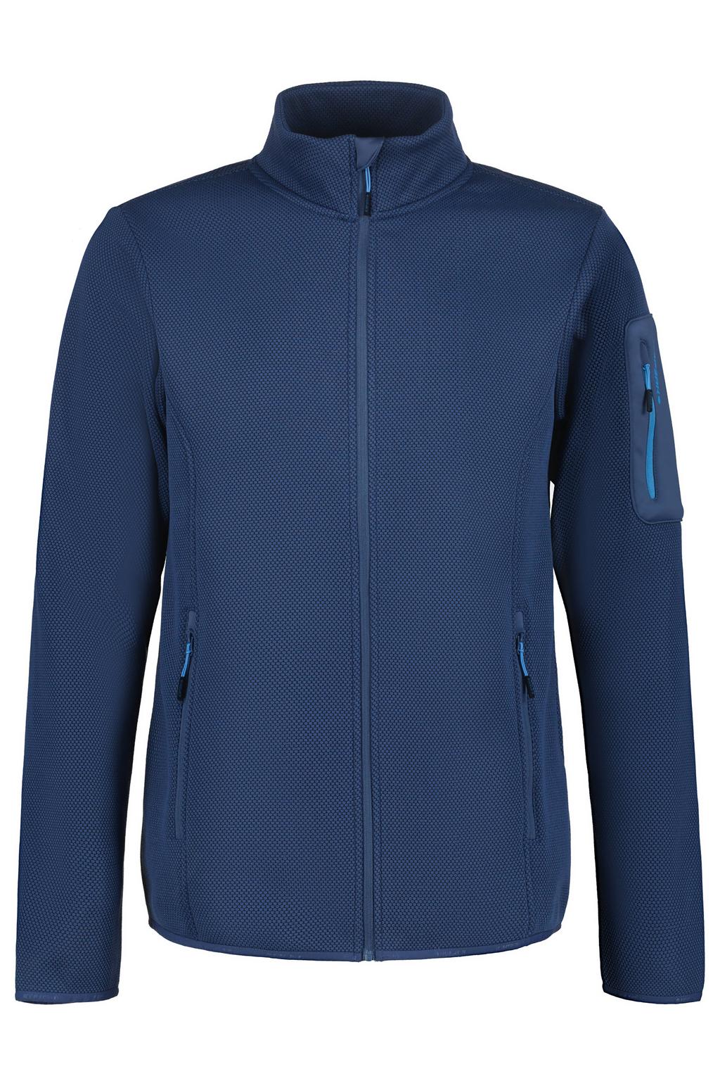 Donkerblauwe heren Icepeak outdoor vest met lange mouwen, opstaande kraag en ritssluiting