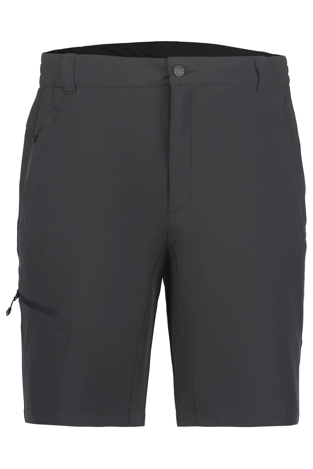 Antraciete heren Icepeak short Berwyn van polyester met regular fit, elastische tailleband en effen