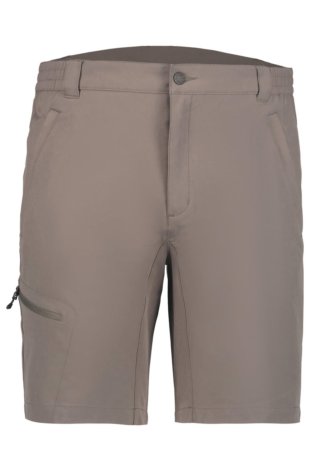 Taupe heren Icepeak short Berwyn van polyester met regular fit, elastische tailleband en effen