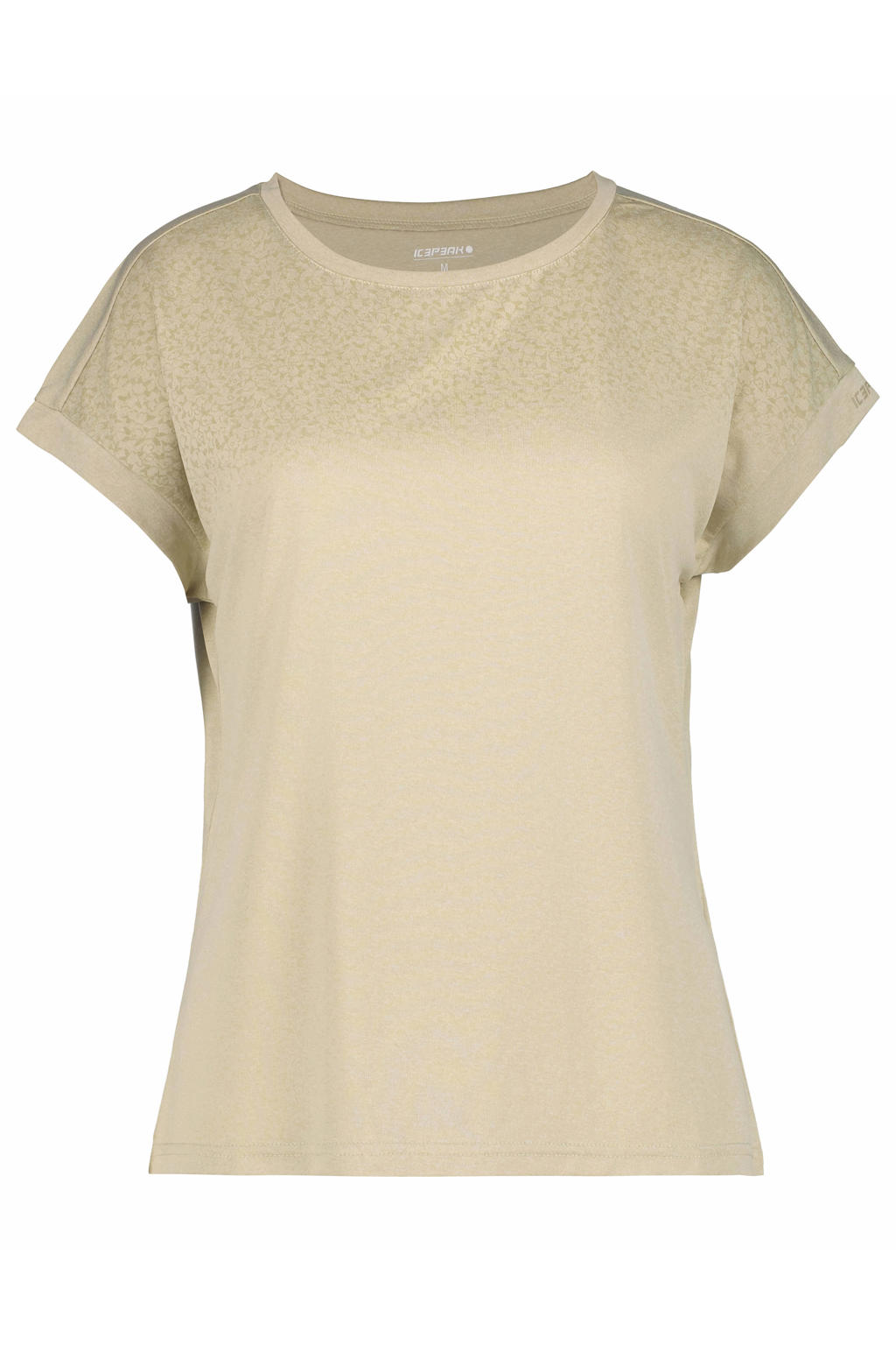 Beige dames Icepeak T-shirt Brownfield van polyester met korte mouwen en ronde hals