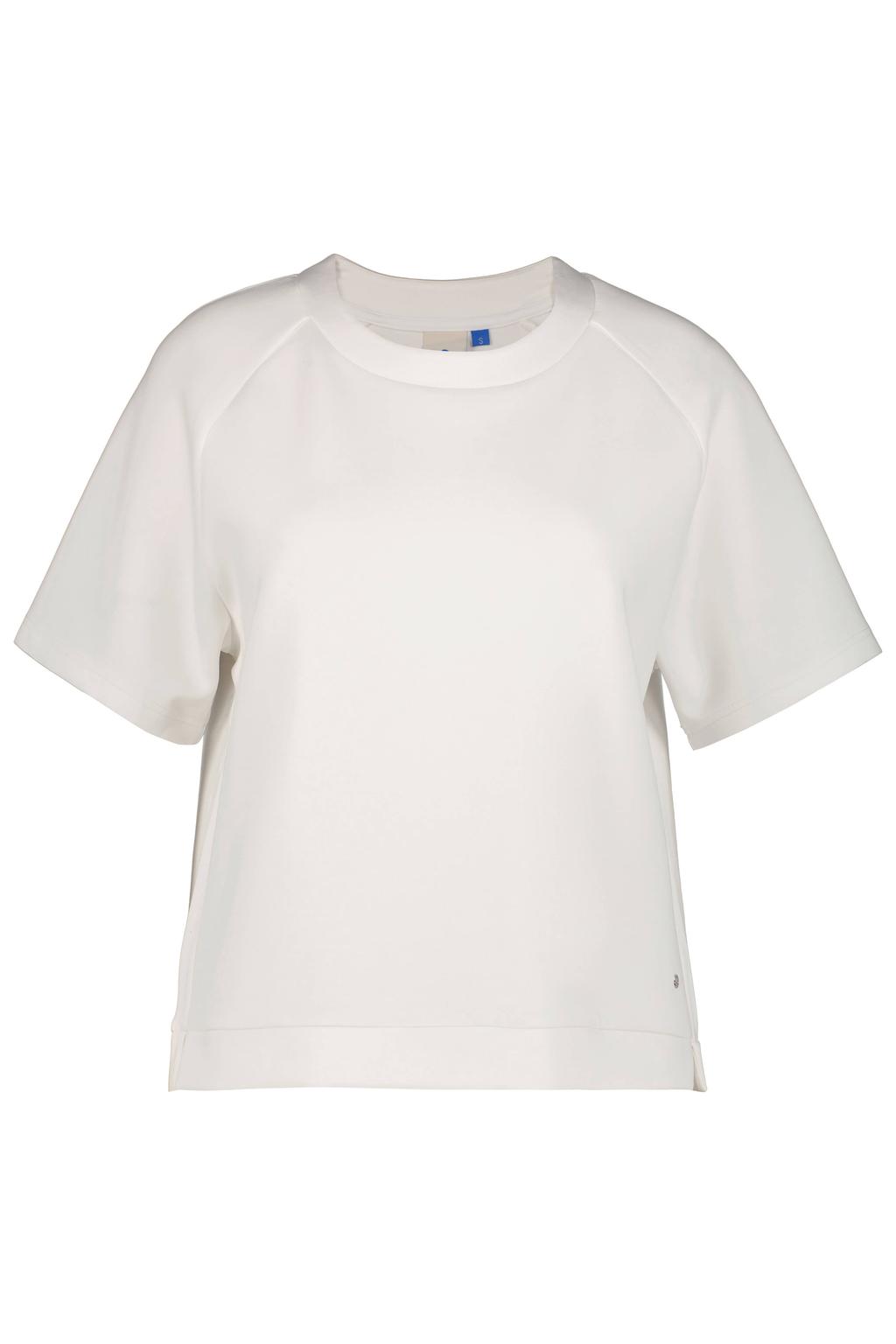 Ecru dames Luhta T-shirt Evienne van polyamide met korte mouwen en ronde hals