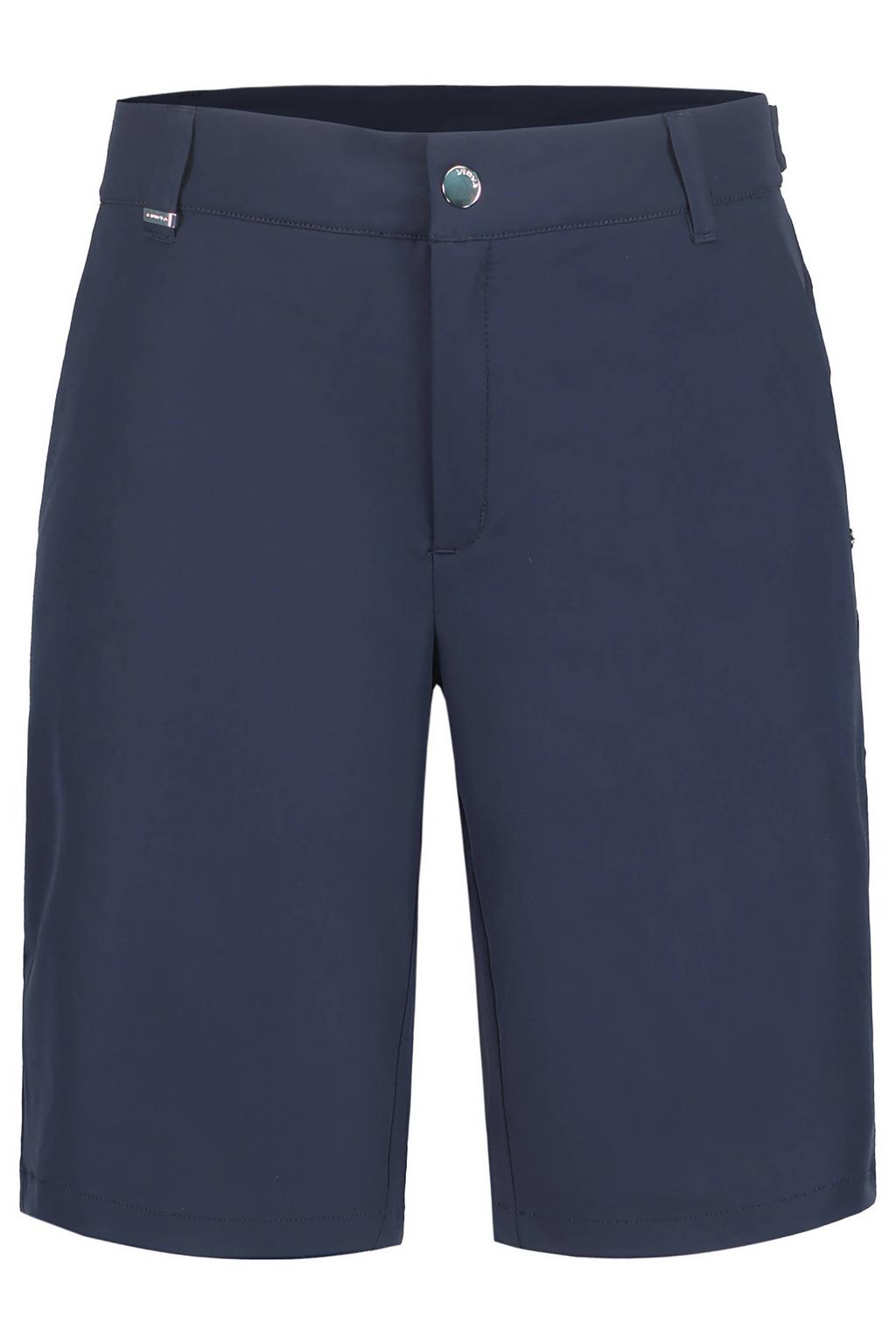 Donkerblauwe dames Luhta short Espholm van polyester met regular fit, ritssluiting en effen