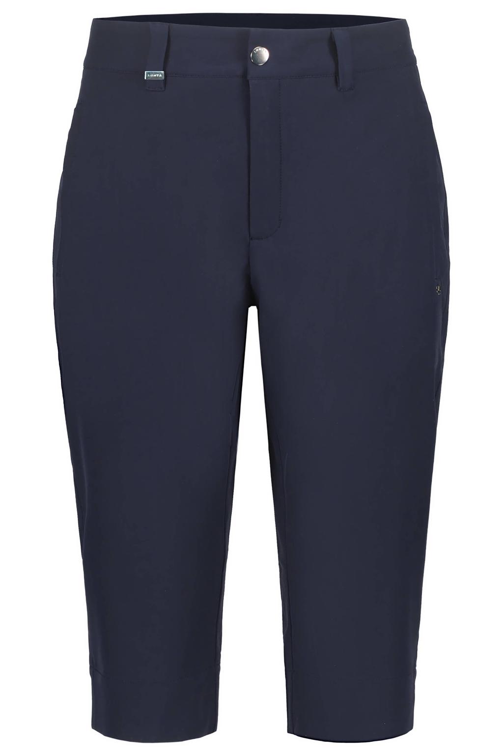 Donkerblauwe dames Luhta outdoor broek Eiskola van polyester met slim fit, regular waist en effen