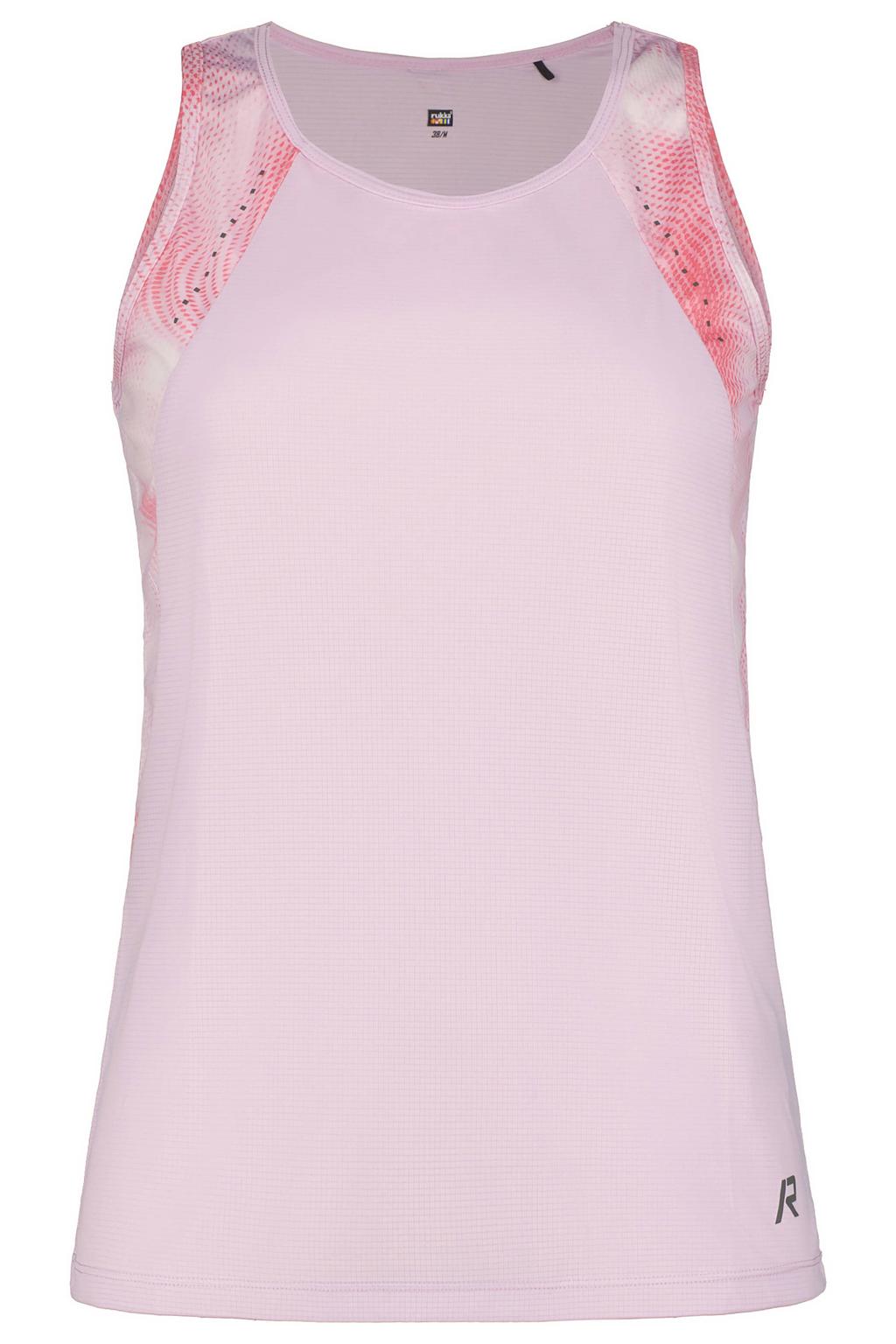 Lichtroze dames Rukka hardloopshirt Millola Print van polyester met ronde hals