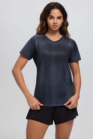 hardloopshirt Muuko Print zwart