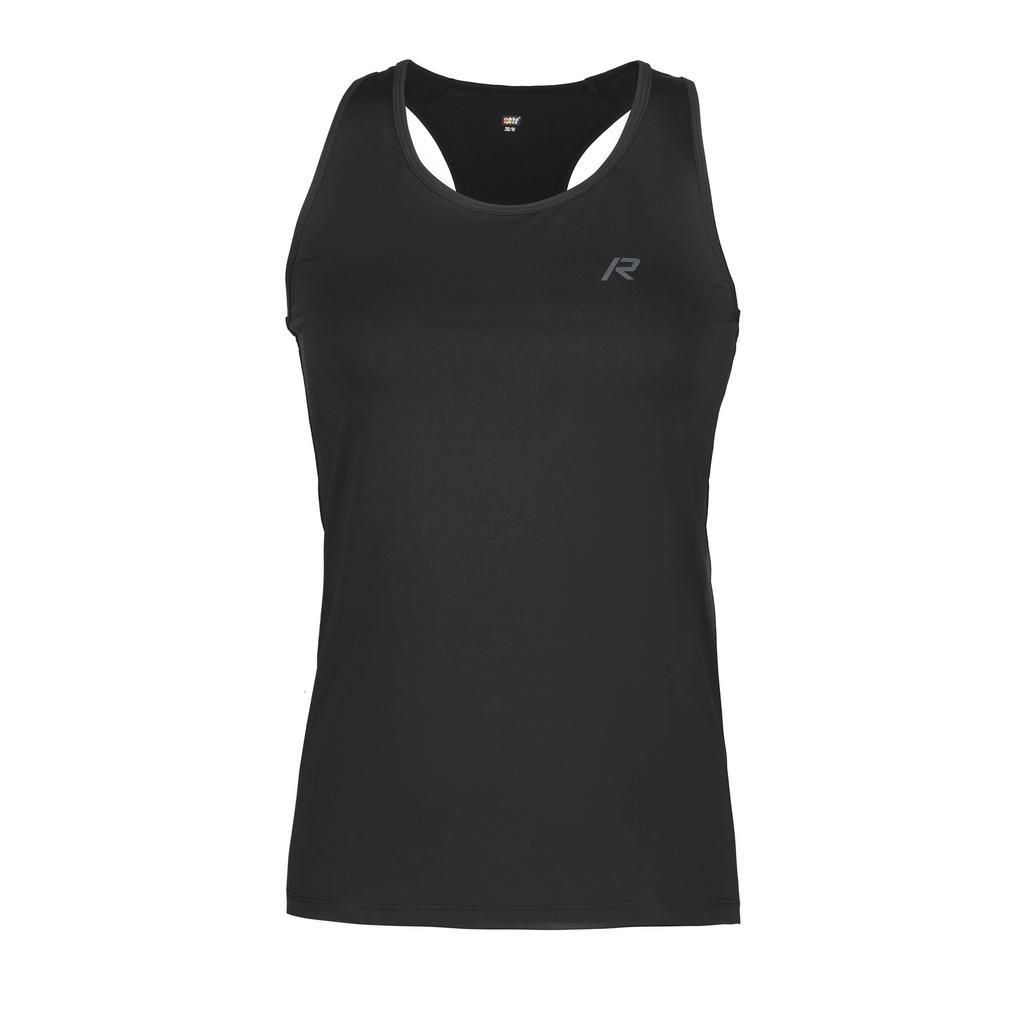 Zwarte dames Rukka hardloopshirt Maanselka van polyester met effen en ronde hals