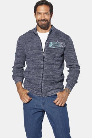 AKSELLUND gebreid vest Plus Size blauw
