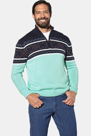 BJORNHOLM gebreide trui Plus Size donkerblauw