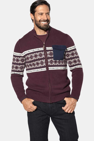 cardigan gebreid Plus Size donkerrood