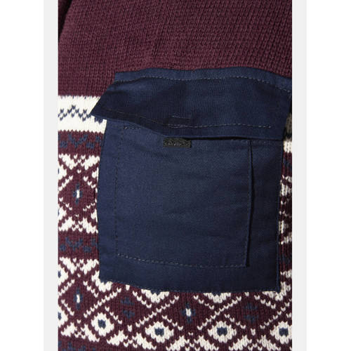 Jan Vanderstorm cardigan gebreid Plus Size donkerrood afbeelding