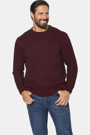 BJORNSTROM trui gebreid Plus Size donkerrood