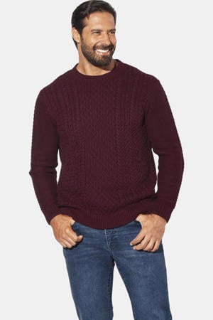 BJORNSTROM trui gebreid Plus Size donkerrood