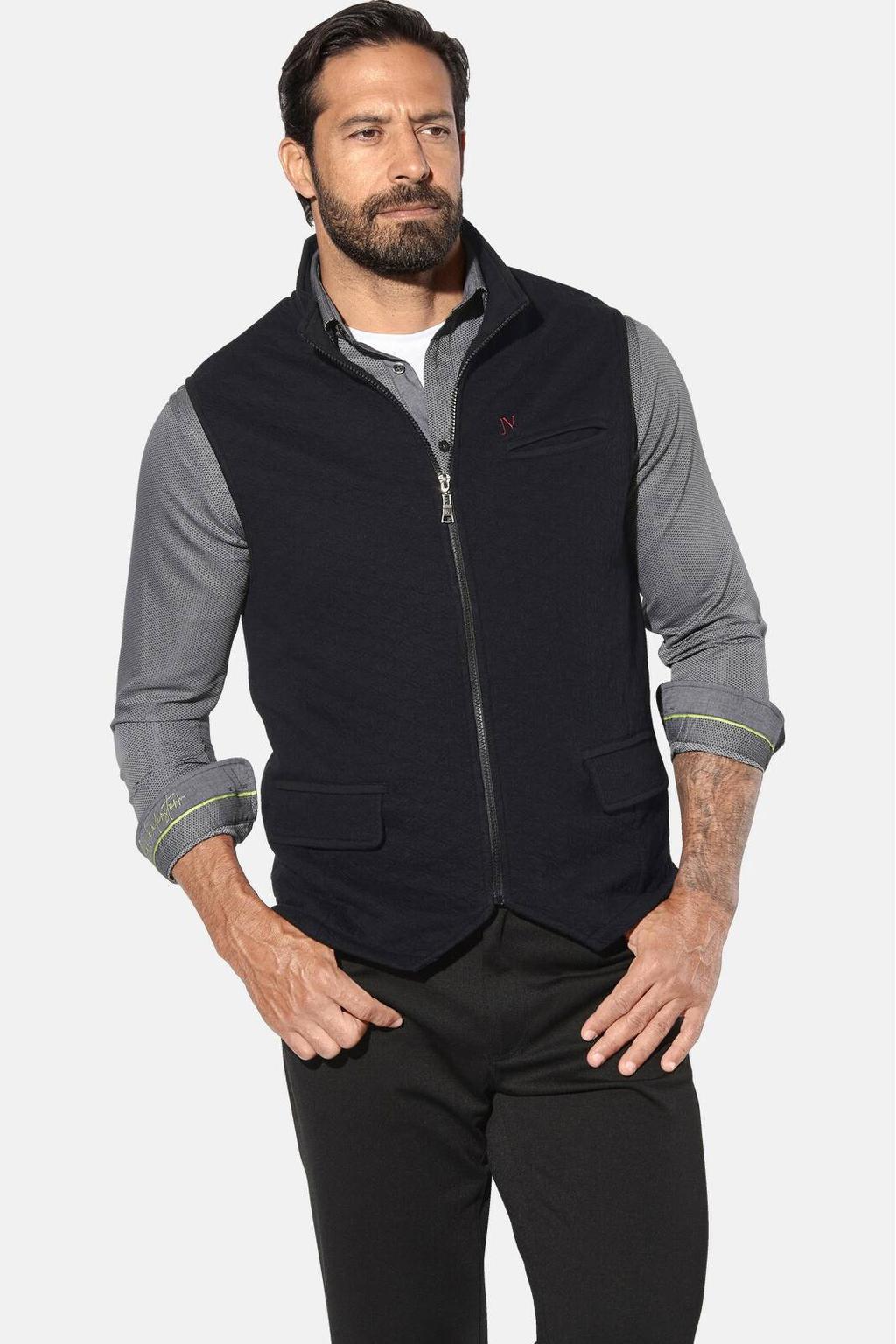 Jan Vanderstorm LINDBORG bodywarmer Plus Size zwart
