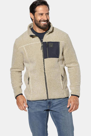 HELSKOG teddy fleecevest Plus Size beige