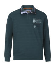 thumbnail: Jan Vanderstorm +FIT Collectie MAGNUSDAL gestreepte sweater Plus Size petrol