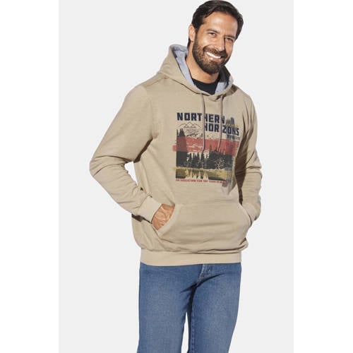 Jan Vanderstorm +FIT Collectie hoodie Plus Size OSKARVIK beige afbeelding