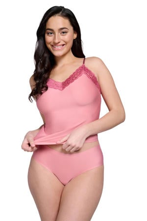 naadloze hipster met kant roze